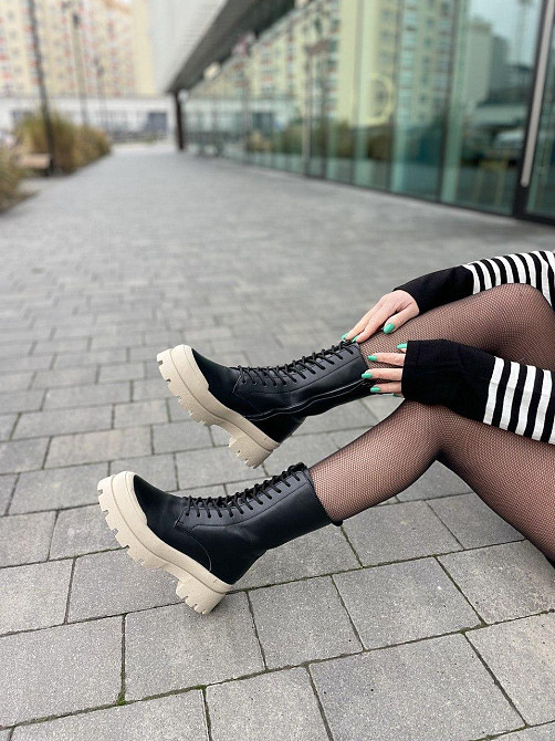 Ditas Жіночі черевики DITAS чорні натуральна шкіра висота 20 см підошва 4/6 см (VS-302N) 38р.39 Коломыя - изображение 10