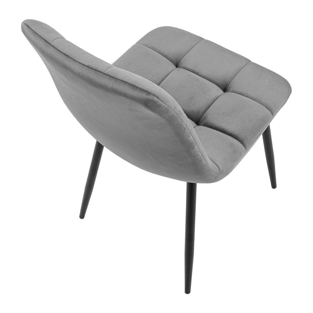 Стул кресло мягкий AlbaDesign U Malcolm 67 черные ножки Серый Киев - изображение 8