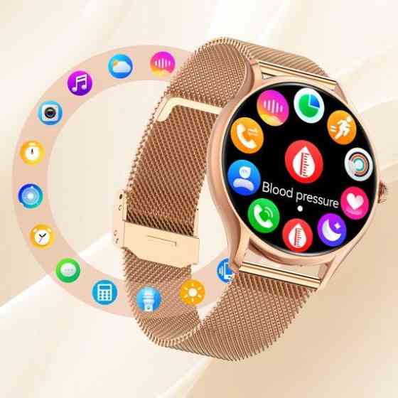 Жіночий розумний наручний годинник Smart Milano Gold Steel 2 ремінця Вінниця