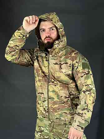 Армейская мужская тактическая мембранная куртка ветрозащитная водонепроницаемая мультикам куртка WAR Львов