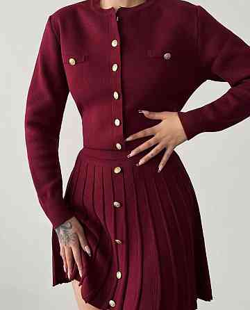 Жіночий стильний повсякденний костюм двійка дрібна машинна в'язка Одеса