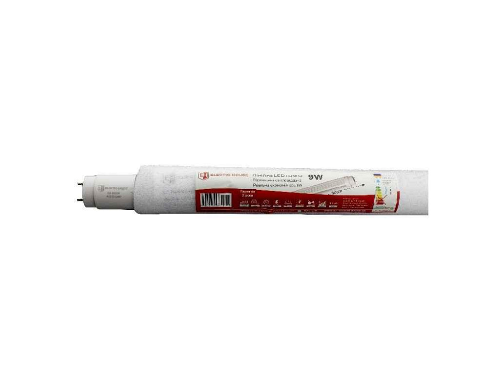 Лампа светода. LED T8 60см 6500К/9Вт/810Лм/120° EH-LMP-12402 ТМ ELECTROHOUSE Solmir Киев - изображение 1