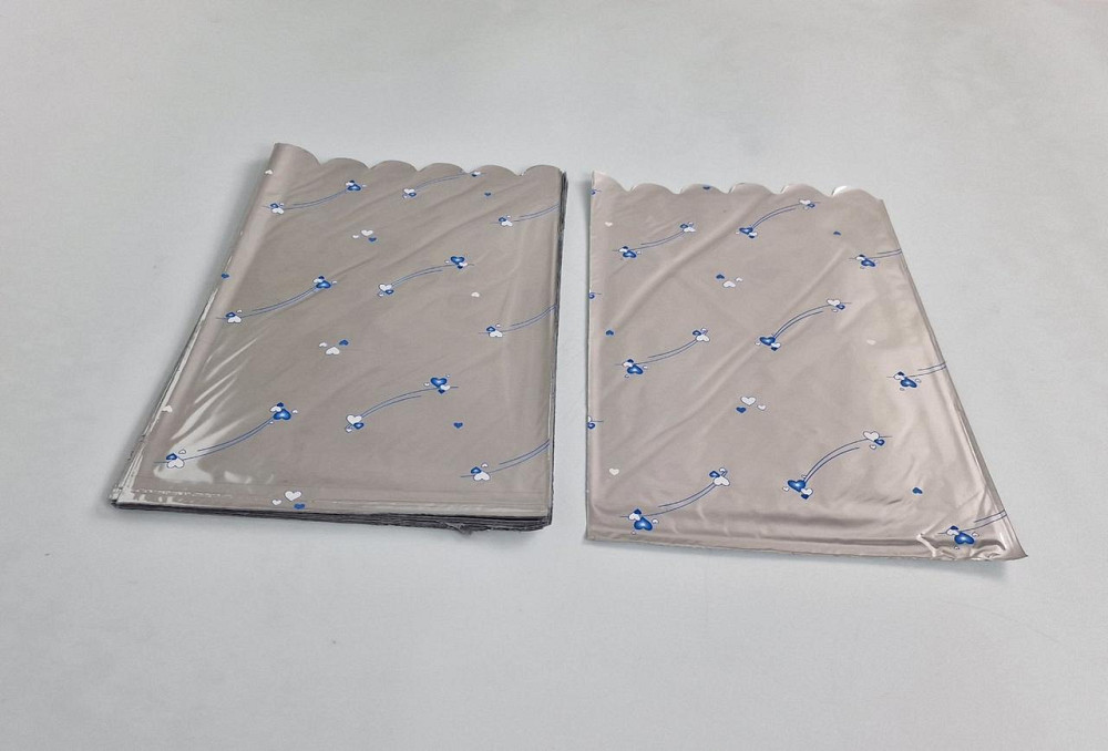 Пакет с рисунком для упаковки подарков   (20*35) №421 (4) фольгированный (ажурный) 