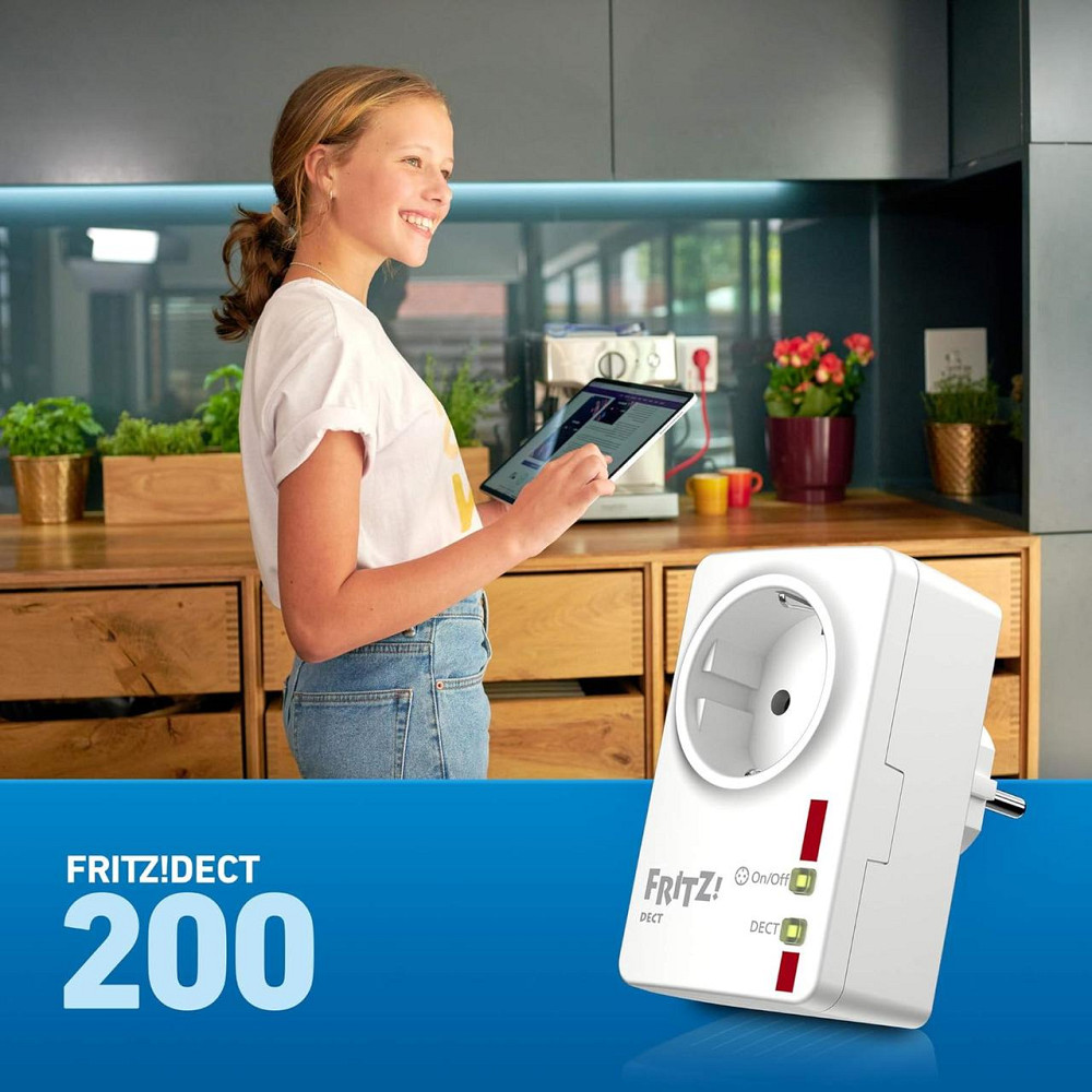 Розетка FRITZ! DECT 200 белая умная DECT-розетка 230V 2300W энергомониторинг таймер совместима с FRITZ!Box Киев - изображение 5