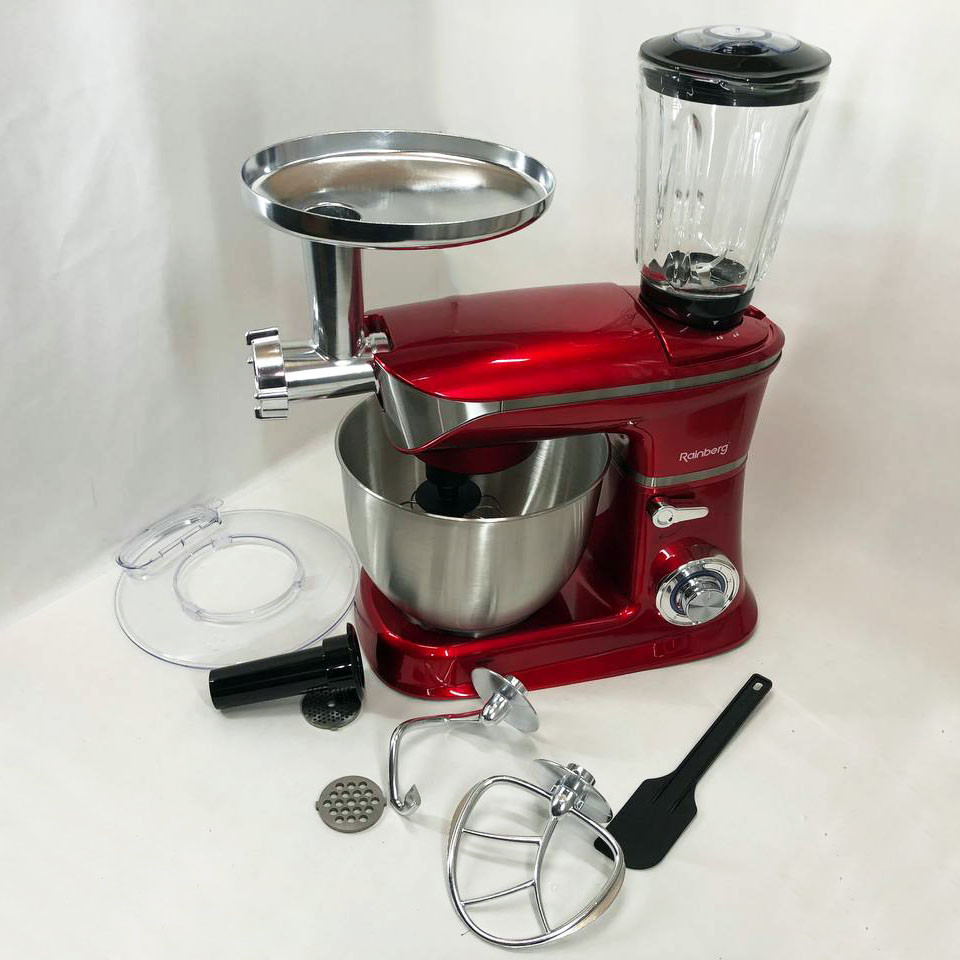 Міксери з чашею з нержавіючої сталі Rainberg RB-8080, Комбайн для тіста тістомісильник, Комбайн 3в1 JA-48 Львів - фото 10