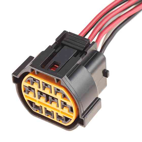 Разьем коннектор с проводом, 10-кон., Фара,  HP066-10021, HP076-1010 KUM Корея универс., Hyundai, Kia Киев