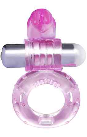 Эрекцонное кольцо Cuddle Vibro Pro 7режимов вибрации цвет розовый Sex Aura Киев