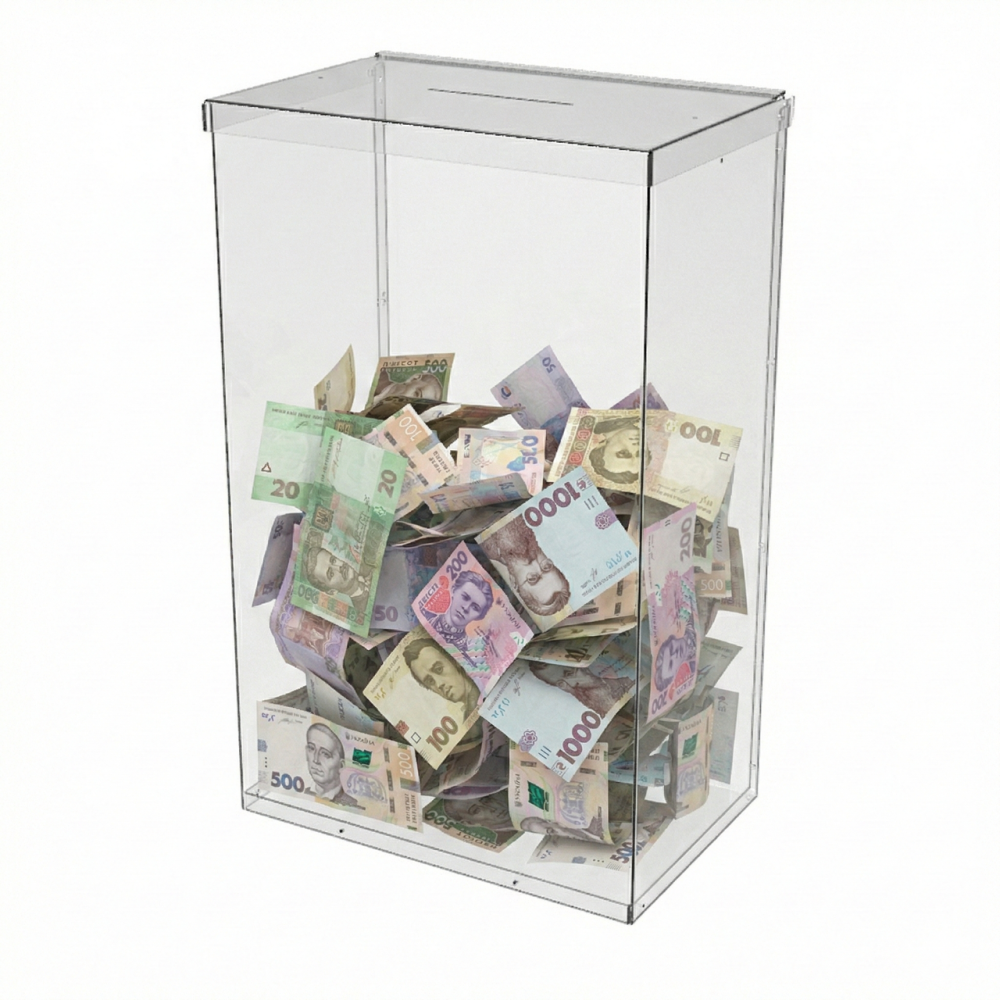 Ящик EKOSTAR без замка для пожертвований и сбора денег 280x200x500. Объем 28 литров Киев - изображение 1