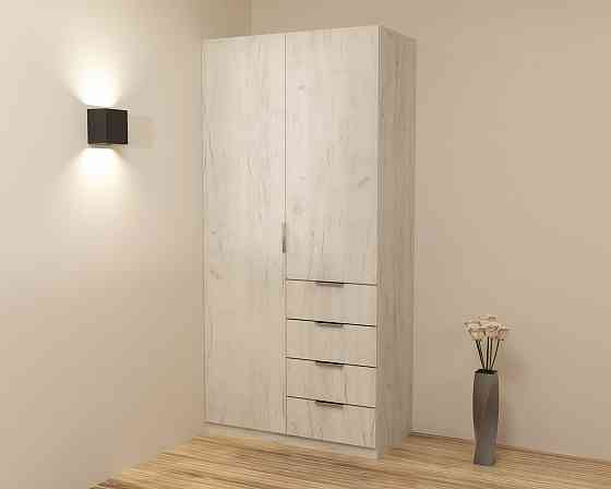 Шкаф Кристалл 1, Дуб Крафт Білий, 1000х520х2100 Львов