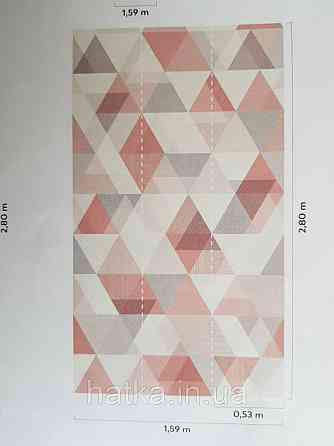 Шпалери вінілові Grandeco One roll one motif 2 IW2402 панно 3д геометрія квадрати ромби рожеві білі бузкові Київ