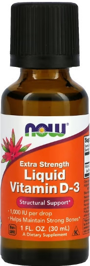 Витамин D3 с витамином К2 Now Foods Liquid Vit D-3 & MK-7 30ml Киев - изображение 1