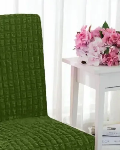Комплект чехлов на стулья без оборки 6 штук (зеленый) Коломыя - изображение 3