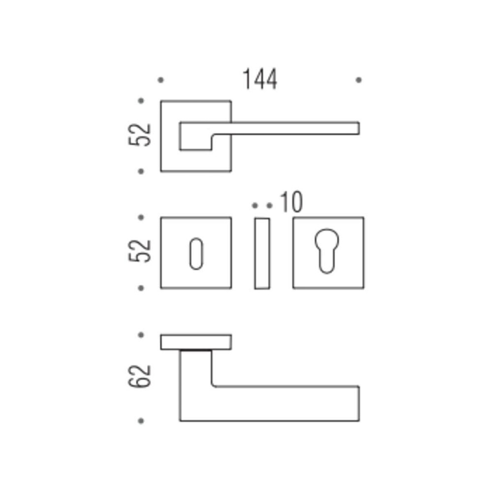 Ручка Colombo Zelda мат.хром R прор. Киев - изображение 2