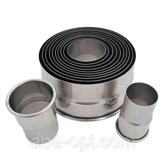 Вирубки нержавіючі для печива рівні краї (набір 12 шт) Одеса