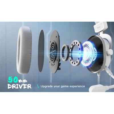 Наушники Fifine H6 RGB 7.1 White (H6W) Винница