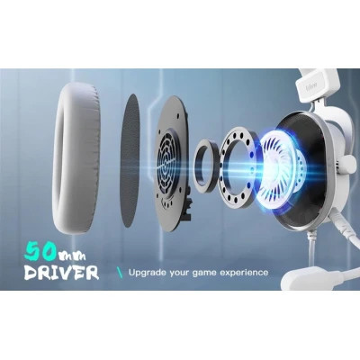 Навушники Fifine H6 RGB 7.1 White (H6W) Вінниця - фото 5