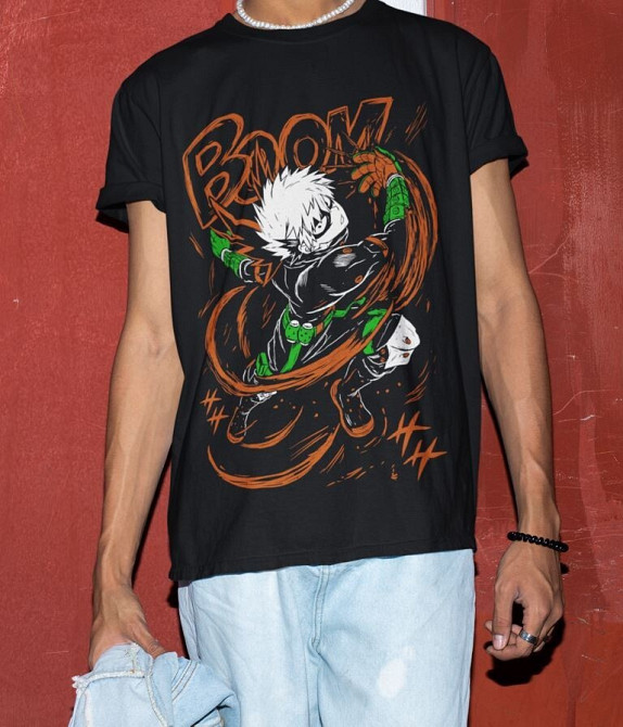 Футболка для мальчика аниме Моя геройская академия оверсайз (рост от 165 до 180 ) Черний AnimeJ1022m Днепр - изображение 3