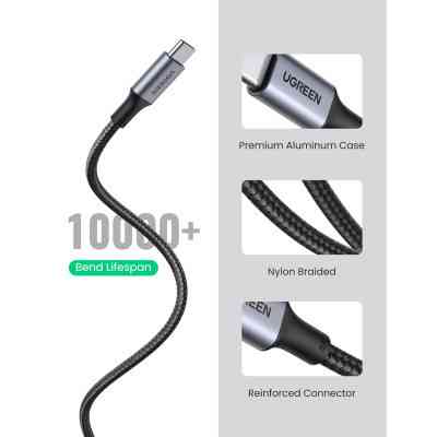 Дата кабель USB-C to USB-C 3.0m 5A 100W US316 Black Ugreen (90120) Винница