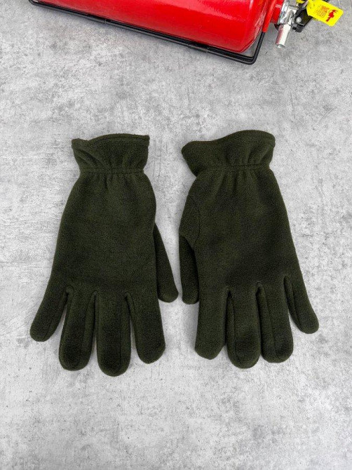 Перчатки флісові олива Одеса - фото 2