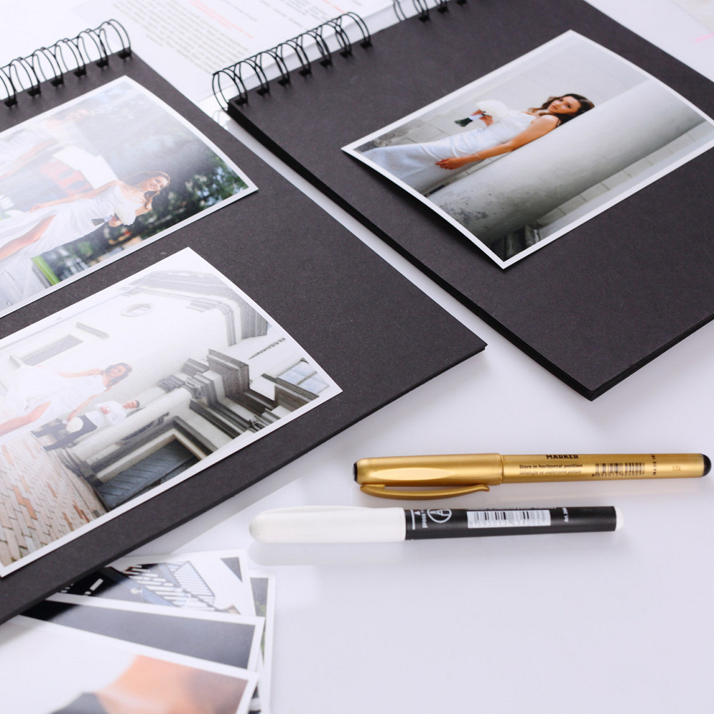 Альбом на пружині 23x25 см 50 сторінок + 2 маркери  Чорний Тернопіль - фото 1