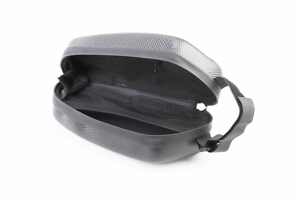 Сумка на раму 220х90х85мм, кріпл. на липучці, чорна "карбон" Киев - изображение 3