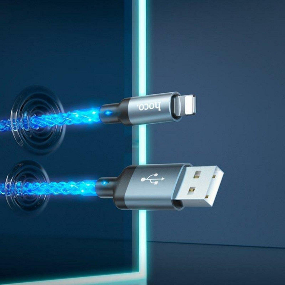 Кабель HOCO U112 Shine для зарядки и передачи данных Lightning, цвет серый 6931474788801 Одесса - изображение 7
