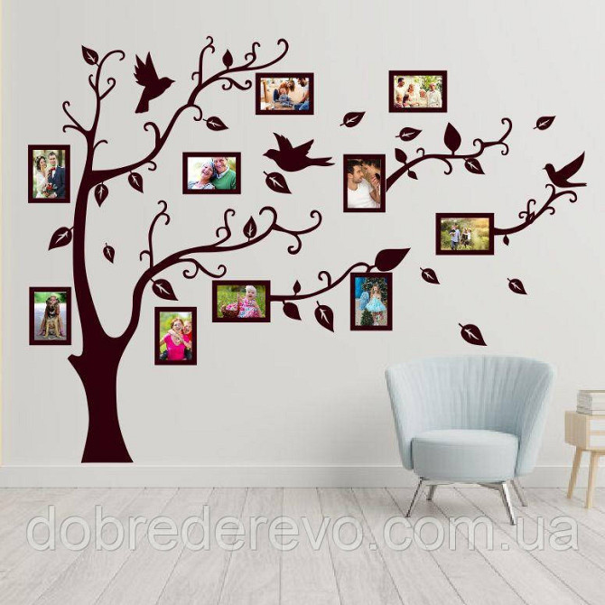 Родовое дерево📷 birds 2 дерево на 10 фото рамок пртицы Вижница - изображение 4