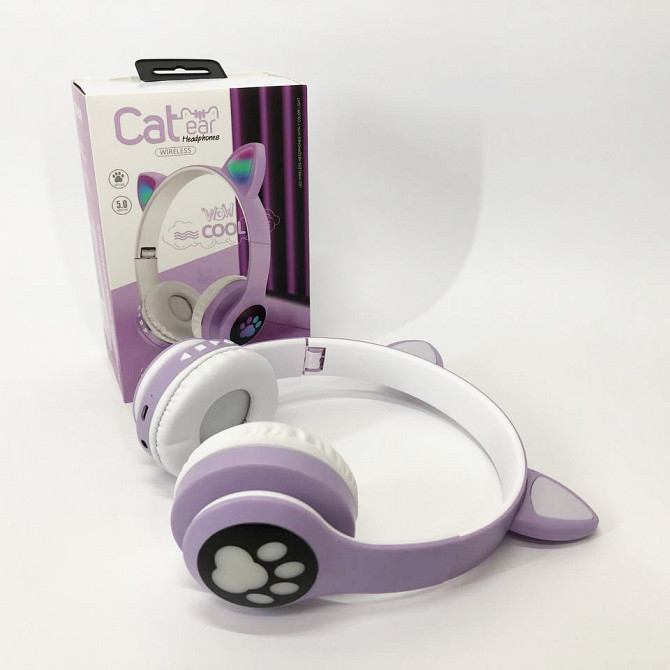 Кошачи навушники Cat, Наушники кошечка игровые с подсветкой, Беспроводные наушники кошечка CJ-30 Львов - изображение 8