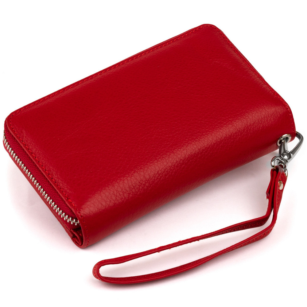 Кошелек из кожи на защелке Красный (ST Leather) Киев - изображение 6