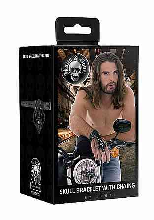 Браслет Skulls and Bones - Bracelet with Skulls and Chains - Black Sex Aura Київ