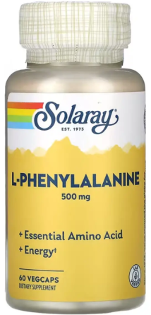 L-фенилаланин Solaray L-Phenylalanine 500mg 60 вег капс Киев