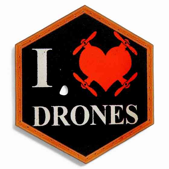 Патч / шеврон "I love drones" Запоріжжя