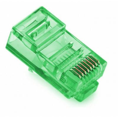 Конектор RJ45 cat.5e UTP 8P8C Green 100 шт Merlion (09051) Вінниця - фото 1