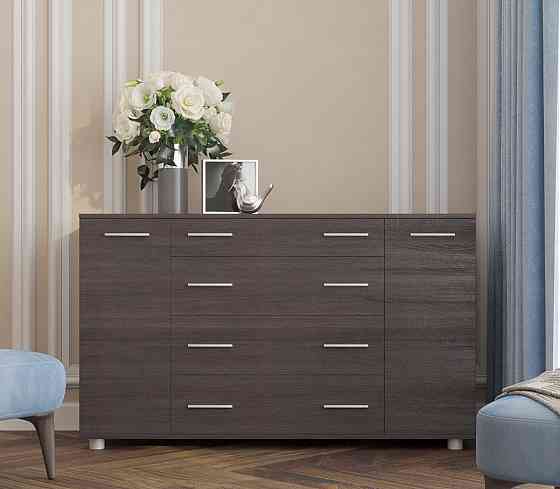 Комод для вещей К-4 Эверест 130х38х73 венге темный Телескопические (шариковые) (DTM-2026) Днепр