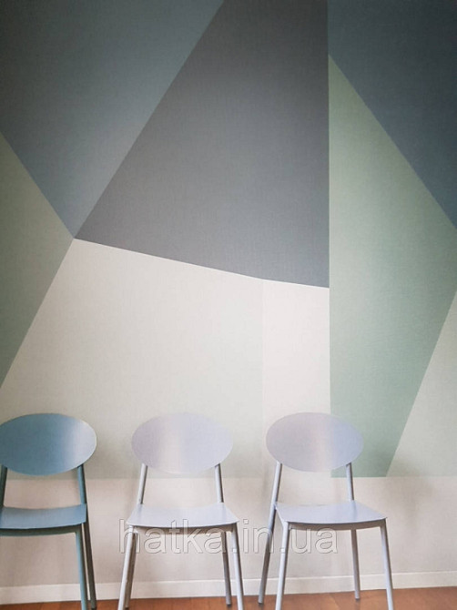 Обои флизелиновые Decoprint Elisir SEA ELD 21084 крупные геометрические фигуры 3д панно мурал 300х180 см. Киев - изображение 4