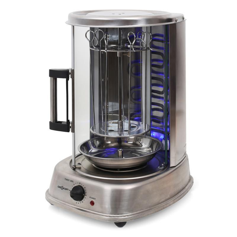 Вертикальный гриль Kebap Master Pro 1500 Вт из нержавеющей стали с набором шампуров (Германия, читать Ровно - изображение 6