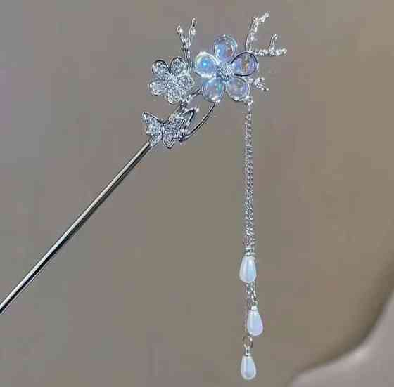 Шпилька-паличка для волосся "Квітка" 180 мм Сміла