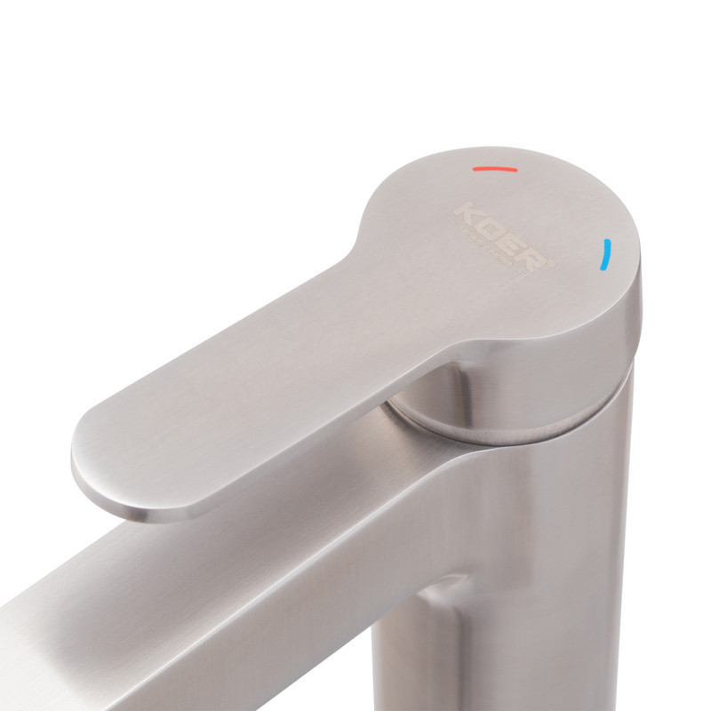 Смеситель для умывальника Koer KI-10016-02 (из нерж. стали) (Цвет нерж) (KR4789) Киев - изображение 4