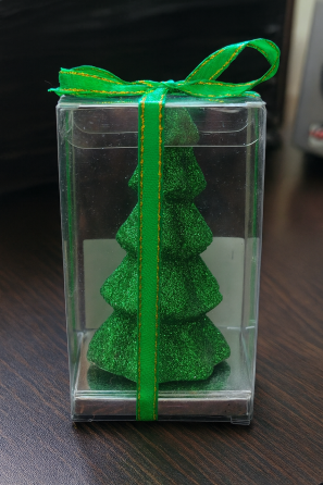 Новогодняя свечка Елка 9 см зеленый Киев