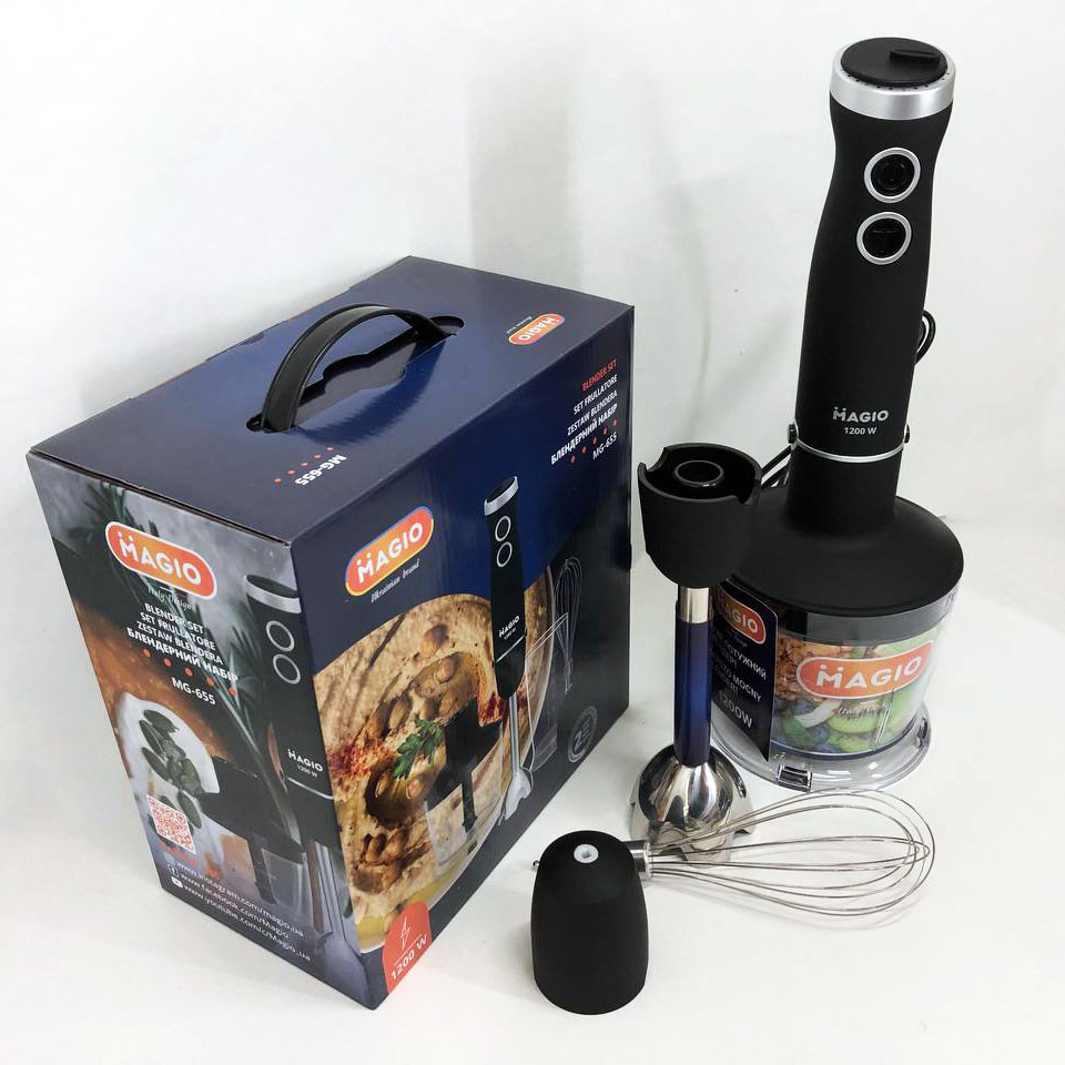 Стаціонарний блендер для кухні зі скляною чашею MAGIO MG-655, Потужний занурювальний блендер для дому GV-78 Львів - фото 11