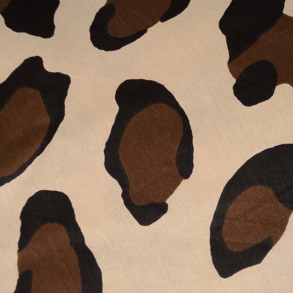 Євро комплект постільної білизни Сатин Леопард 125 г/м2 YouStar (Бежевий) 2 х 70х70 Суми - фото 2