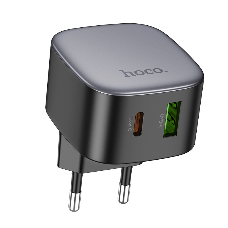 Мережевий зарядний пристрій HOCO CS32A Rise PD20W+QC3.0 charger Black Київ - фото 1