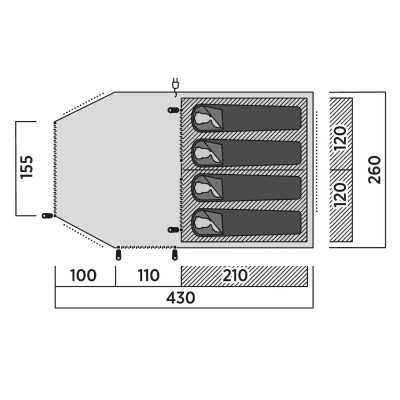 Намет Easy Camp Hamra 4 (120494) (931570) Вінниця - фото 2