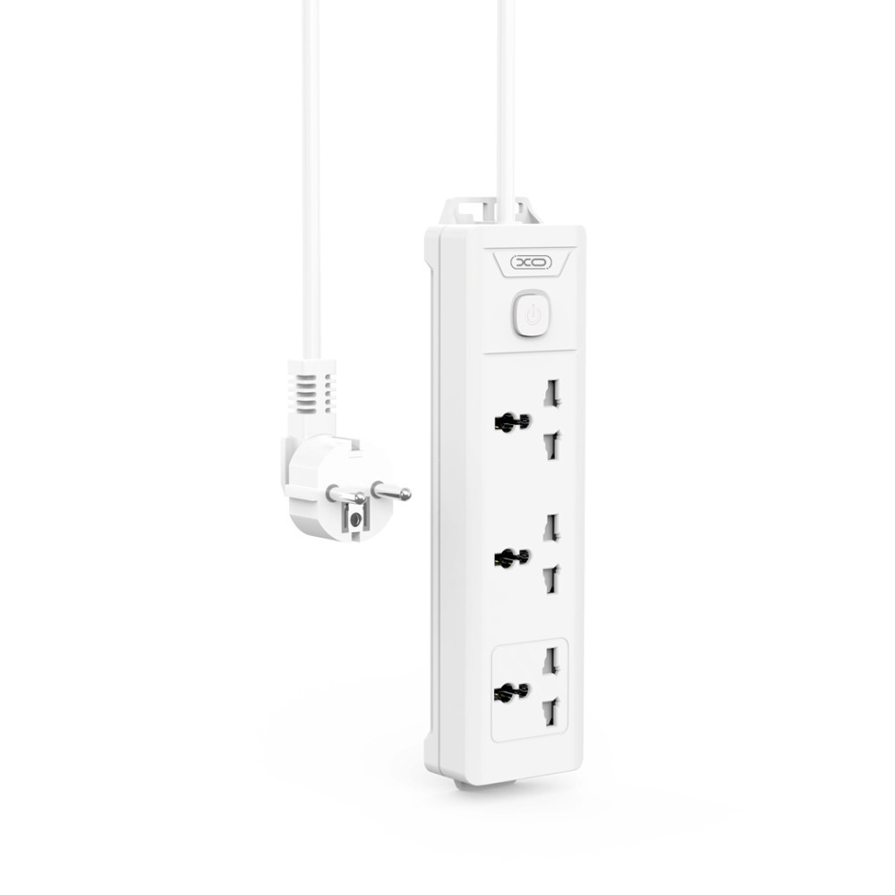 Подовжувач мережевий XO WL17, 3 розетки, 10 A, 250 V, 2 м, білий Вінниця - фото 1
