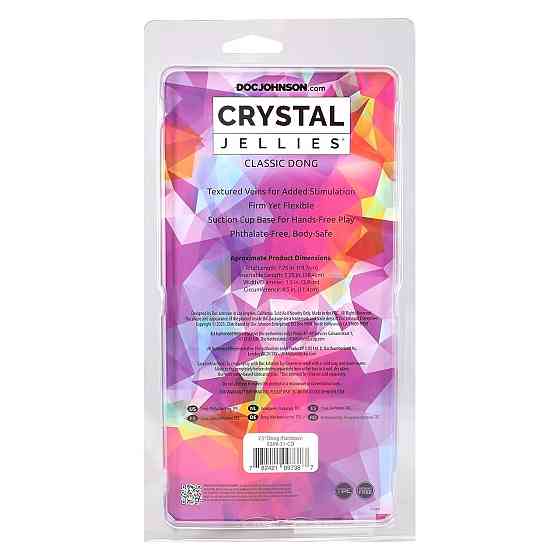 Дилдо Doc Johnson Crystal Jellies - 7.5 Inch Dong - Rainbow Sex Aura Киев