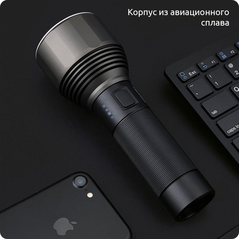 Светодиодный фонарик Xiaomi NexTool Outdoor Flashlight NE0126 (Черный) Николаев - изображение 7
