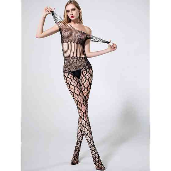 Эротический бодистокинг кружевной из сетки, женское секси белье,универсальный размер рост:145–185 см, One Size черный,70147 Каменец-Подольский