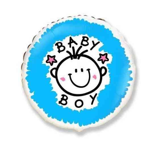 Фольговані куля happy baby boy 18" 45см Київ