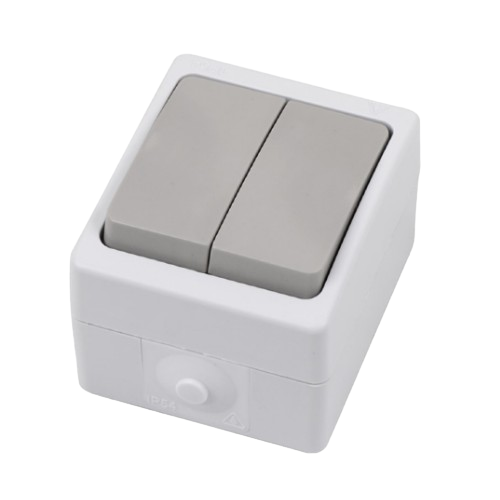 754 білий Вимикач зовнішній 2кл IP54 Лезард Житомир - изображение 1