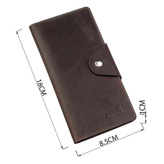 Гаманець чоловічий з вінтажної шкіри SHVIGEL 16169 Коричневий Київ